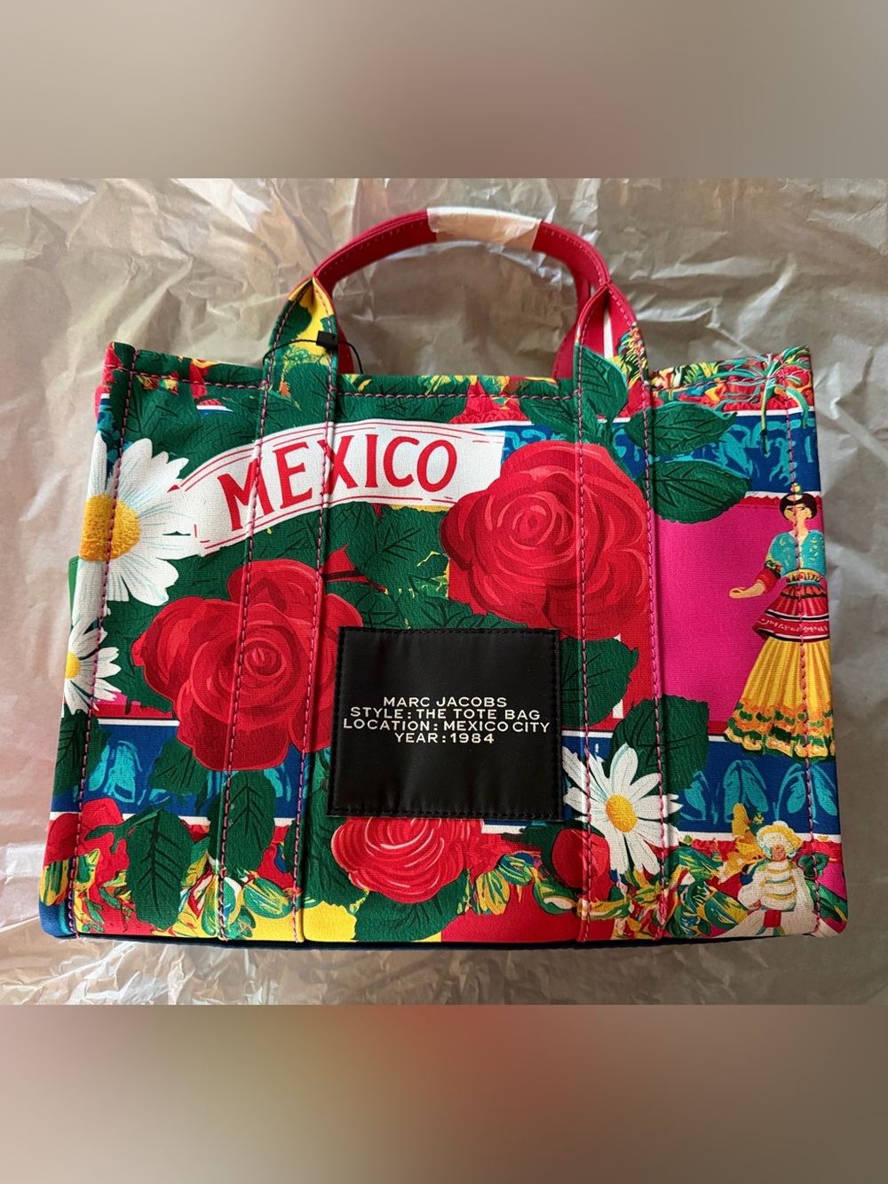 Marc Jacobs Pink Multi 'Mexico City' Floral Tote - Picture 3 of 5